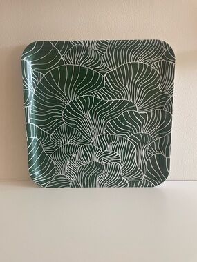 IKEA Green & White Decorative Serving Tray